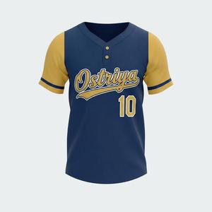 Camiseta de Béisbol y Sóftbol de Manga Corta con Dos Botones, Transpirable, de Secado Rápido, Cuello en V, Ropa Deportiva Unisex, Logotipo Personalizado, Precio Económico - Product Image 5