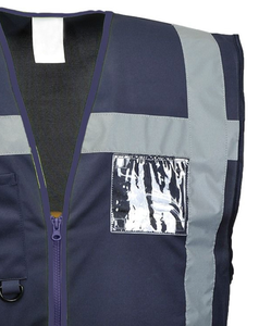 Logotipo personalizado Seguridad industrial Construcción Trabajo Seguridad Chaleco reflectante Reflector de alta visibilidad Chaleco con bolsillos - Product Image 2