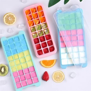 Bac à glaçons en silicone 24/36 grilles, démoulage facile, couvercle amovible flexible, 4 couleurs, empilable, moule à glace réutilisable pour cuisine - Product Image 5