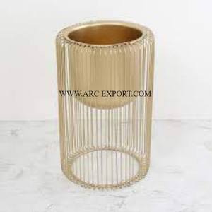 Haute exigence plaqué or forme ronde en laiton fleur plantes planteur meilleure qualité grande Antique intérieur maison balcon jardinières - Product Image 2