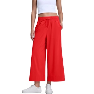 Windproof Cotton <b>Pants</b> with Heat-Transfer Printing Women's <b>Pants</b> & Trousers High Quality Wholesale Flared Trousers - Product Image 2