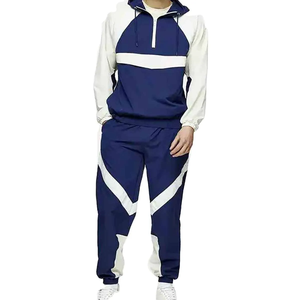 Chándal cortavientos ligero personalizado de dos piezas, chaquetas de nailon con cremallera reflectante 3M y pantalones de chándal de nailon, traje para correr - Product Image 1