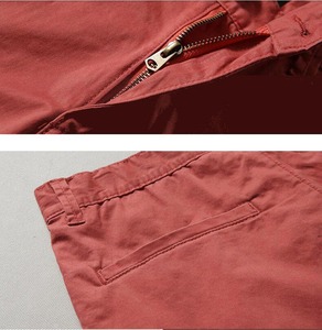 Hot Selling Men's Cargo <b>Shorts</b> Soft Cotton Custom logo Printing Embroidery Man <b>Short</b> Pants Back Pockets And Front <b>Zipper</b>-Pockets - Product Image 3