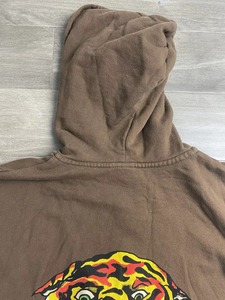 High End Custom Puff Blank Oversized Vintage Acid Wash Fleece Zip Hoodie Sin cordón Doble cremallera Sun Faded Zip up Hoodie - Product Image 4