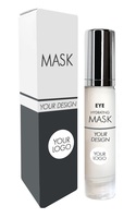 Crème masque hydratante pour les yeux en marque propre avec vitamine E et bisabolol, flacon airless 10 ml, fabriqué en Italie