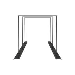 Sistema di supporto a binario, 3 supporti in acciaio piatto 50x12 mm, 2100x800mm (LxP), da avvitare, grigio - Product Image 1