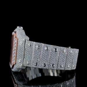 Montre-bracelet Moissanite en or rose de qualité supérieure avec affichage analogique et étanche pour femmes disponible au meilleur prix - Product Image 2