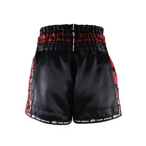 Shorts de Muay Thai premium, tissu satiné léger, respirant, séchage rapide, vêtements de sport pour entraînement et gym, pour hommes - Product Image 3