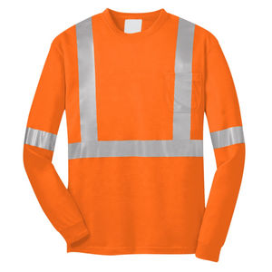 Camiseta de Trabajo de Manga Larga de Alta Visibilidad para Invierno, con Logotipo Personalizado al por Mayor, Reflectante, para Hombre, para Ropa de Trabajo - Product Image 1