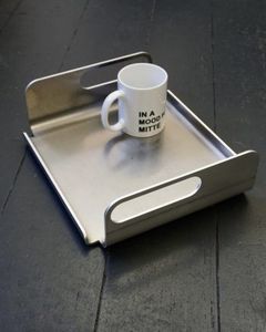 Plateau de service en acier inoxydable léger avec poignées élégantes durable poli adapté pour servir des boissons collations desserts hôtels - Product Image 4