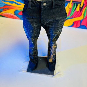 Jeans en denim personnalisés avec logo brodé, impression de strass, fabrication sur mesure, haute qualité, vintage, confortables, OEM, été, automne - Product Image 4