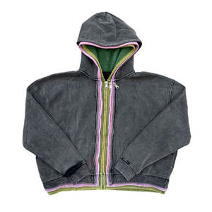 เสื้อฮู้ดผ้าฝ้าย100% แบบมีซิประบายอากาศได้ดีโลโก้ออกแบบได้ตามต้องการ - Product Image 6