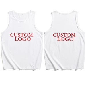 Camisetas sin Mangas Personalizadas con Logotipo para Hombre, Tallas Grandes, Transpirables, de Punto, 100% Algodón, Cuello Redondo, Estilo Casual con Estampado y Acabado Lavado - Product Image 2