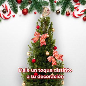 Confezione da 2 nastri decorativi natalizi, eleganti fiocchi natalizi per decorazioni festive - Product Image 5