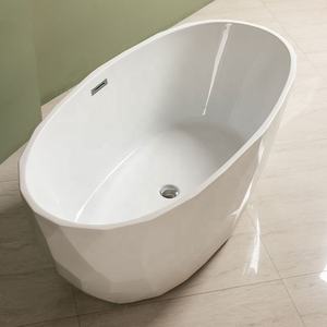 Moderne zeitgenössische ovale Acryl freistehende Badewanne Fabrik direkt mit Abfluss & Überlauf für den Badezimmer gebrauch - Product Image 3