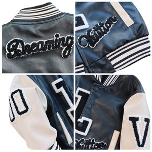 Nueva chaqueta con letras de béisbol personalizada para adultos y jóvenes de la mejor calidad, chaqueta universitaria de lana de Color - Product Image 5
