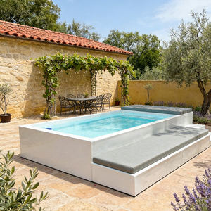 Bain à remous extérieur, spa, piscine, filtre et pompe pour piscine, éclairage extérieur pour piscine, piscine avec fenêtre en verre - Product Image 5