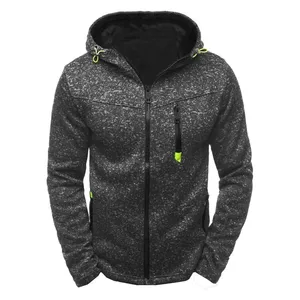 Sweat à capuche zippé pour hommes en tissu mélangé de coton avec le dernier look et une finition confortable de haute qualité - Product Image 4
