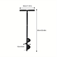 20*85CM Plantation manuelle de semis Sol meuble Creuser des trous Légumes Forestspiral Rod Garden Ground Alloy Drill Bit Twist Tools