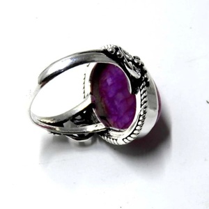 Elegante y único anillo de Plata de Ley 925 con piedra lunar Rosa Anillo de uso diario para mujer para bodas Estilo clásico - Product Image 2