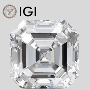 Diamante de Laboratorio Asscher de 4 Quilates, Corte Asscher, Claridad VVS2, Certificado IGI - Product Image 1
