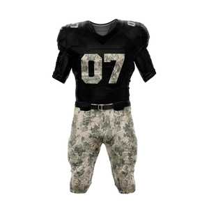 Uniforme de fútbol americano por sublimación personalizada con opciones de impresión completas para jóvenes y adultos y ropa deportiva en todos los climas - Product Image 1