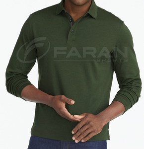 Polo informal de talla grande para hombre, camiseta transpirable de secado rápido, tela de Jersey de alta calidad, etiqueta de cuello bordada con estampado personalizado - Product Image 1