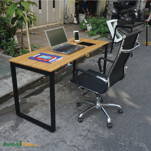 RecBamboo BFRB003 140x60cm Computer <b>Desk</b> with Assembled Iron Legs - Product Image 5