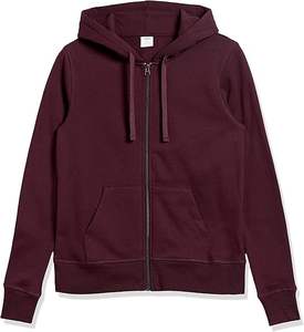 100% coton personnalisé zippé graphique à capuche veste femmes épais Zip hiver sweat brodé Patch français éponge haut court - Product Image 3