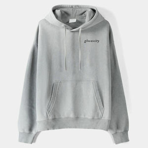 Sweat à capuche en molleton 100% coton biologique imprimé numériquement, couleur pêche chaud, avec logo personnalisé, style classique pour l'hiver 2025 - Product Image 5