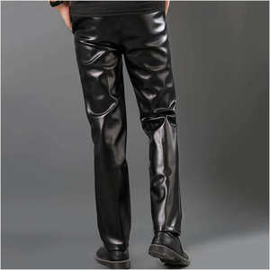 Pantalones de cuero cálidos de invierno para hombre, clásicos, Vintage, cómodos, suaves, gruesos, duraderos, elegantes, transpirables, de alta calidad - Product Image 5