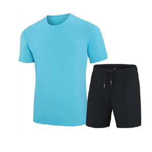 Conjunto de Verano de Dos Piezas para Hombre con Diseño de Logotipo Personalizado, Conjunto de Camiseta y Pantalones Cortos con Lavado Ácido para Hombre - Product Image 4