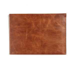 Wholesale Tan Wax Leather <b>Laptop</b> Bag and Sleeve Case Handmade in India - Product Image 4