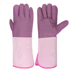 Gants de soudage en cuir à manchette longue, résistants à la chaleur, texturés, antistatiques, pour la soudure, la mécanique et la réparation - Product Image 3