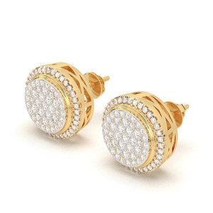 ต่างหูเม็ดเพชรกลมแบบคลาสสิกสำหรับผู้หญิงสำหรับงานแต่งงานหรือของขวัญ - Product Image 6