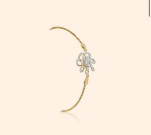 Brazalete de Oro Sólido de 18K, 14K y 22K para Mujer, con Diamantes, Elegante y Lujoso, Regalo Ideal - Product Image 3