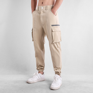Pantalones Cargo de alta calidad para hombre, mallas informales con varios bolsillos para exteriores, senderismo, decoración de botones de invierno, pantalones de cintura media - Product Image 3