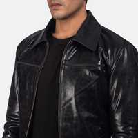 Chaqueta de Cuero para Hombre, Impermeable, Transpirable, para Motocicleta, Invierno, Talla Grande, con Cierre, Cuello Alto, Estilo Casual, Moda Urbana, Otoño, Negra