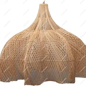 Lámpara colgante de ratán moderna de tejido Natural DE ARTE personalizado, luz de techo para restaurante, luces colgantes de bambú de patrón único