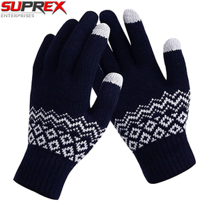 Mitaines tricotées en acrylique et laine imprimées pour femmes et hommes, chaudes pour l'hiver, isolées pour le froid extrême - Product Image 3