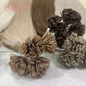 Meilleure vente italien kératine pointe plate Extensions de cheveux doux blanc blond Remy cheveux humains Vietnam longue ligne droite dentelle toupet Base - Product Image 6