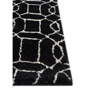 Contour Grey & Black Wool Hand Tufted Rugs Geometric Pattern Living Room <b>Carpet</b> <b>Fluffy</b> Hallway Rectangle for Teens-Tra-13047 - Product Image 4
