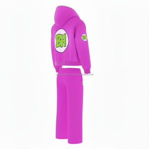 Premium <b>Fleece</b> Tracksuit 360 GSM Soft Cotton Blend Fabric Breathable Thick Material <b>Navy</b> Blue Custom Logo Tracksuit - Product Image 4