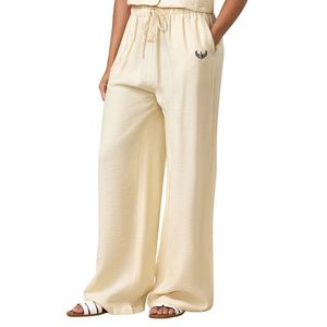 Pantalones Anchos con Cordón para Mujer, Corte Holgado, Estilo Casual, Ligeros y Cómodos para Uso Diario - Product Image 1