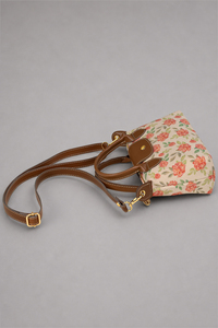 Custom Logo Women's Floral <b>Canvas</b> <b>Mini</b> Tote Bag Vintage Top Handle Handbag OEM ODM - Product Image 4