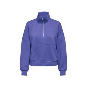 Sweat-shirt pull-over respirant anti-rides avec logo personnalisé sweat-shirt à capuche streetwear d'hiver pour femmes mélange de coton teint uni Technique solide - Product Image 2