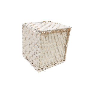 Panier de rangement carré pliable en tissu avec poignée pour l'organisation de la maison, conteneur écologique et pliable - Product Image 6