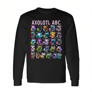 Maglietta a Maniche Lunghe Kawaii con Design di Animali ABC, T-Shirt Promozionale - Product Image 2