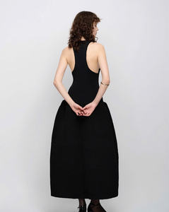 Elegant Minimalist Knee Length Dress Voluminous <b>Skirt</b> in Cotton Spandex Custom OEM ODM Made in Vietnam - Product Image 3