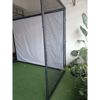 Redes Portátiles para Jaula de Golf de 10 x 8 Pies con Juego de Tubos Metálicos para Simulador de Golf en Interiores, Red de Práctica de Golf Resistente